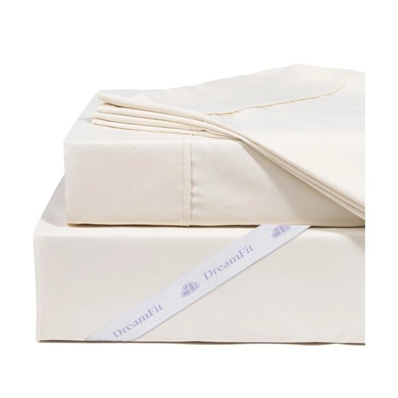 DreamFit Enhanced Bamboo™ Sheet Set Effortless Cool & Silky Comfort KING Ivory - Picture 1 of 15